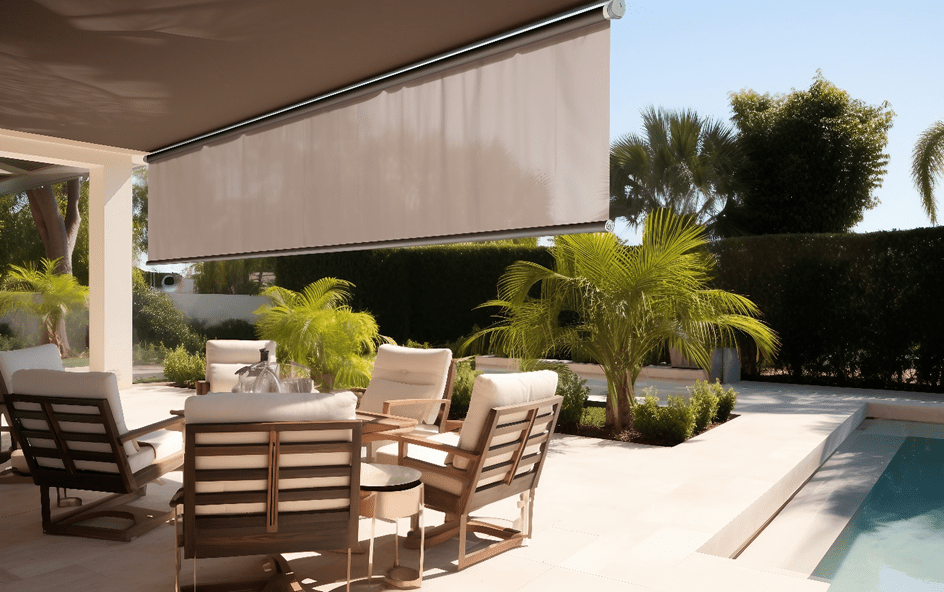 tuin, zonwering, zon