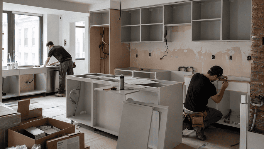 keuken renovatie tijdens verbouwing